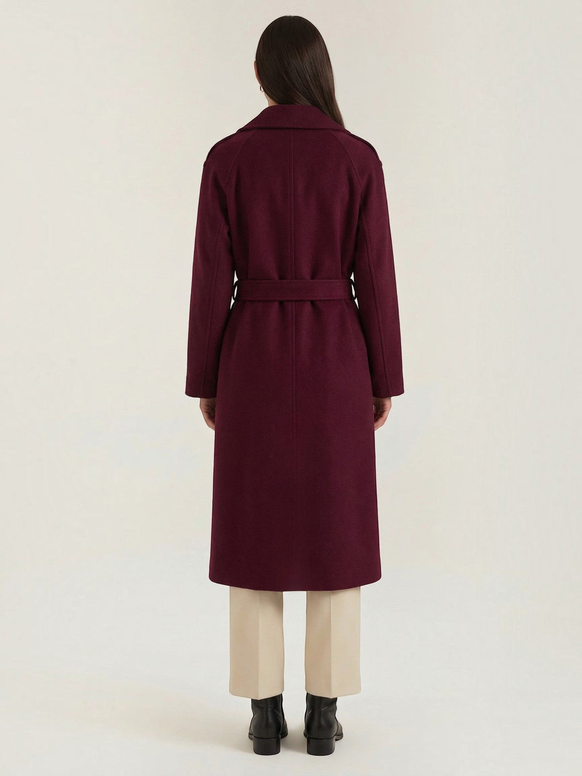 Dolores Wool Look Belted Trench Coat