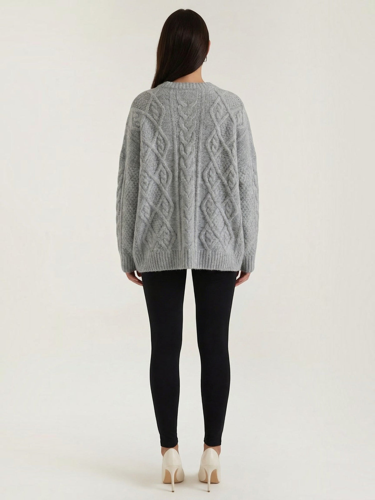 Edna Cable Knit Oversized Sweater