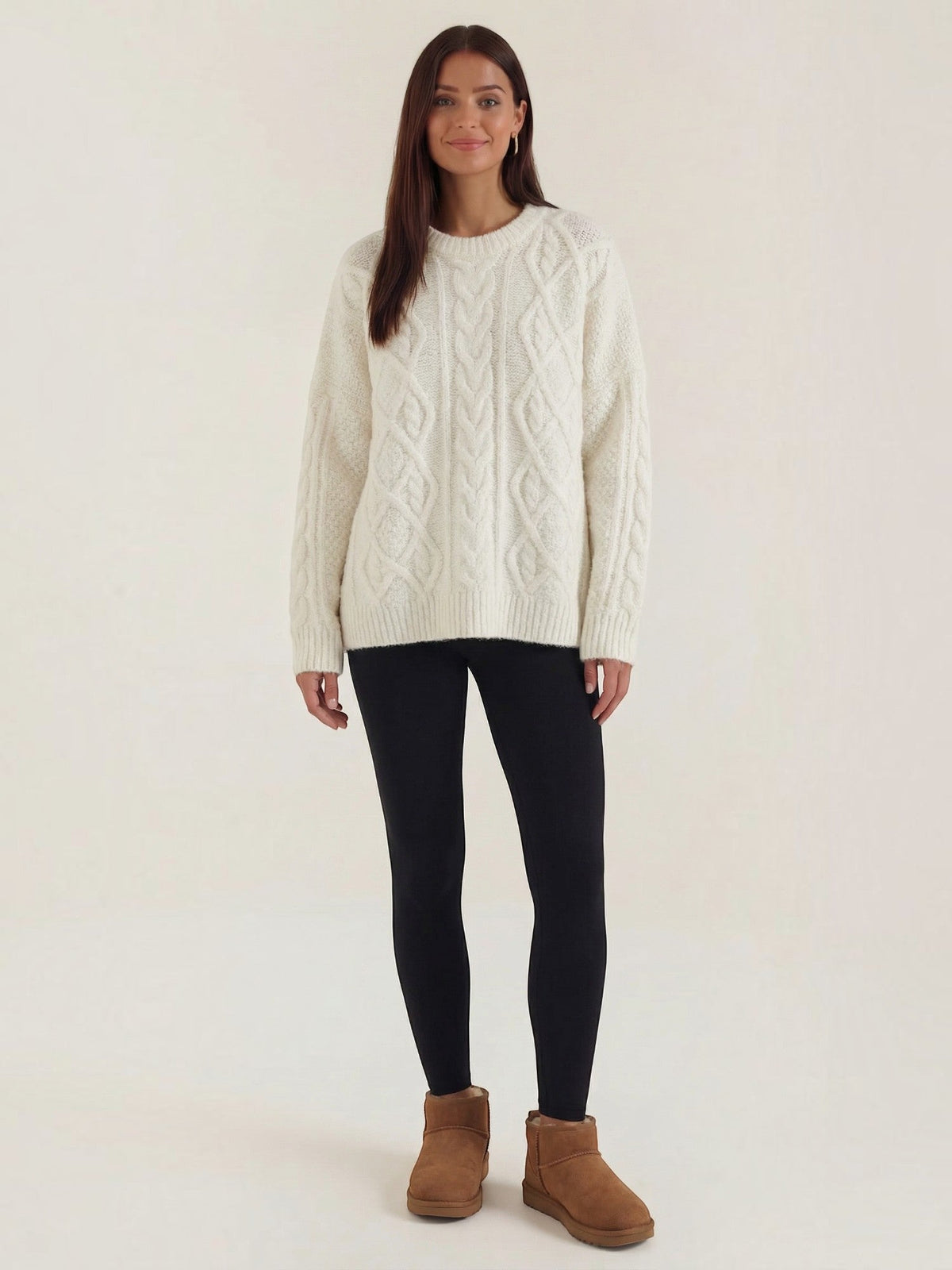 Edna Cable Knit Oversized Sweater