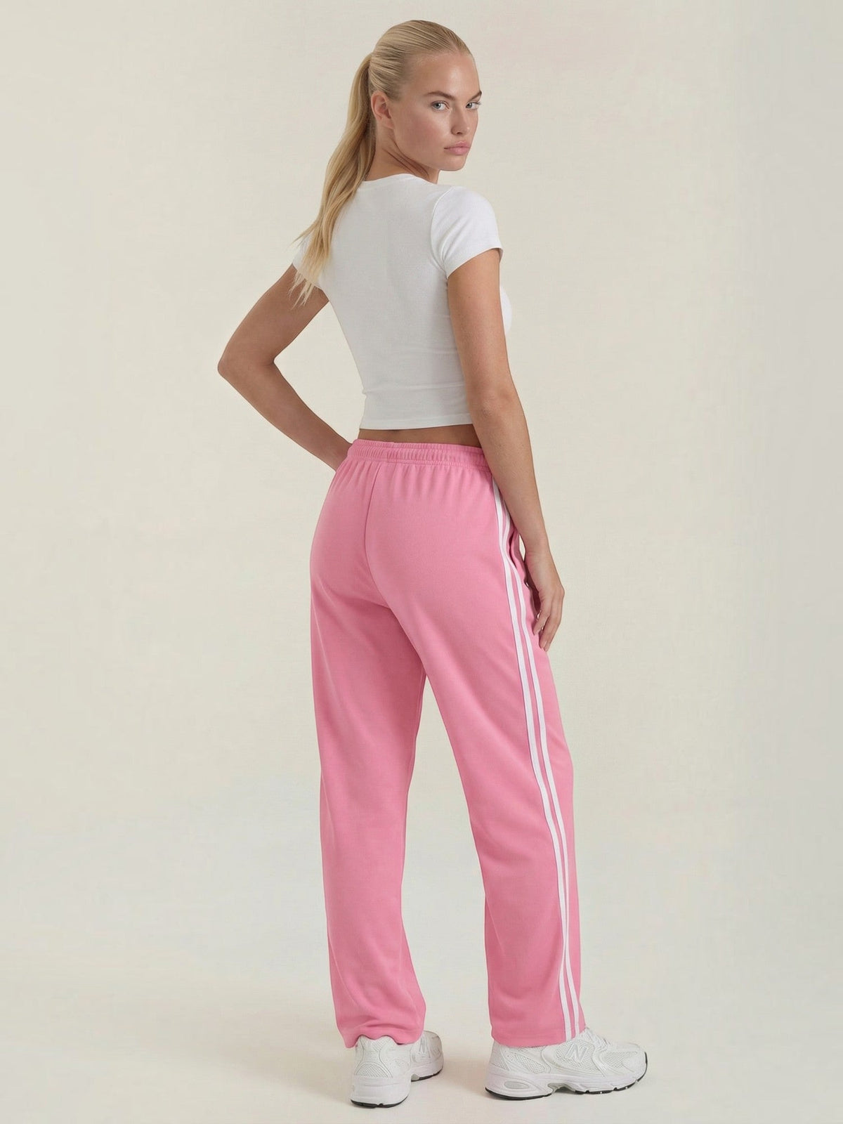 Eileen Side Stripe Wide Leg Joggers