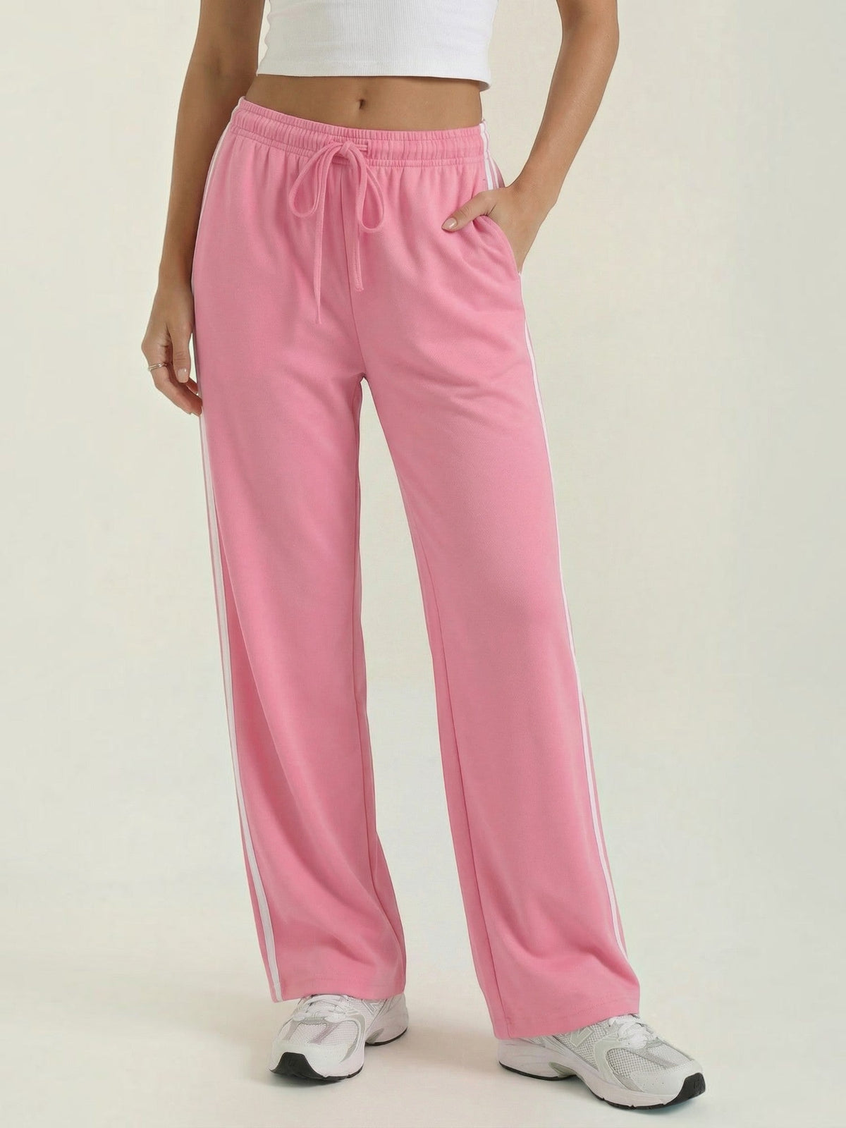 Eileen Side Stripe Wide Leg Joggers