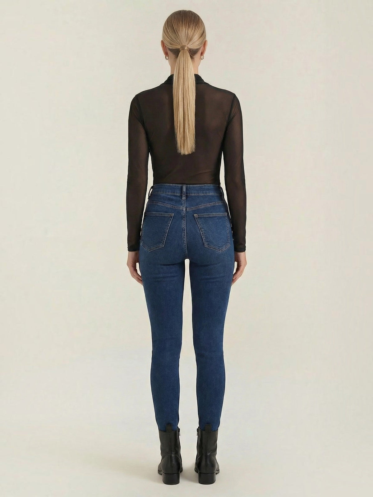Georgia Sheer Mesh Wrap Front Top