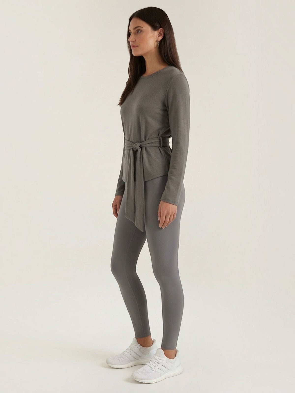Holly Long Sleeve Top with Tie Belt