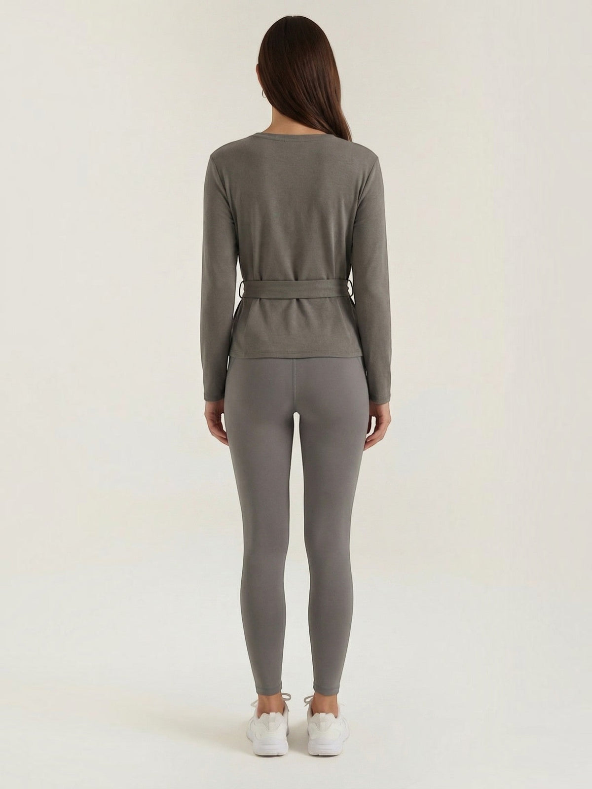Holly Long Sleeve Top with Tie Belt