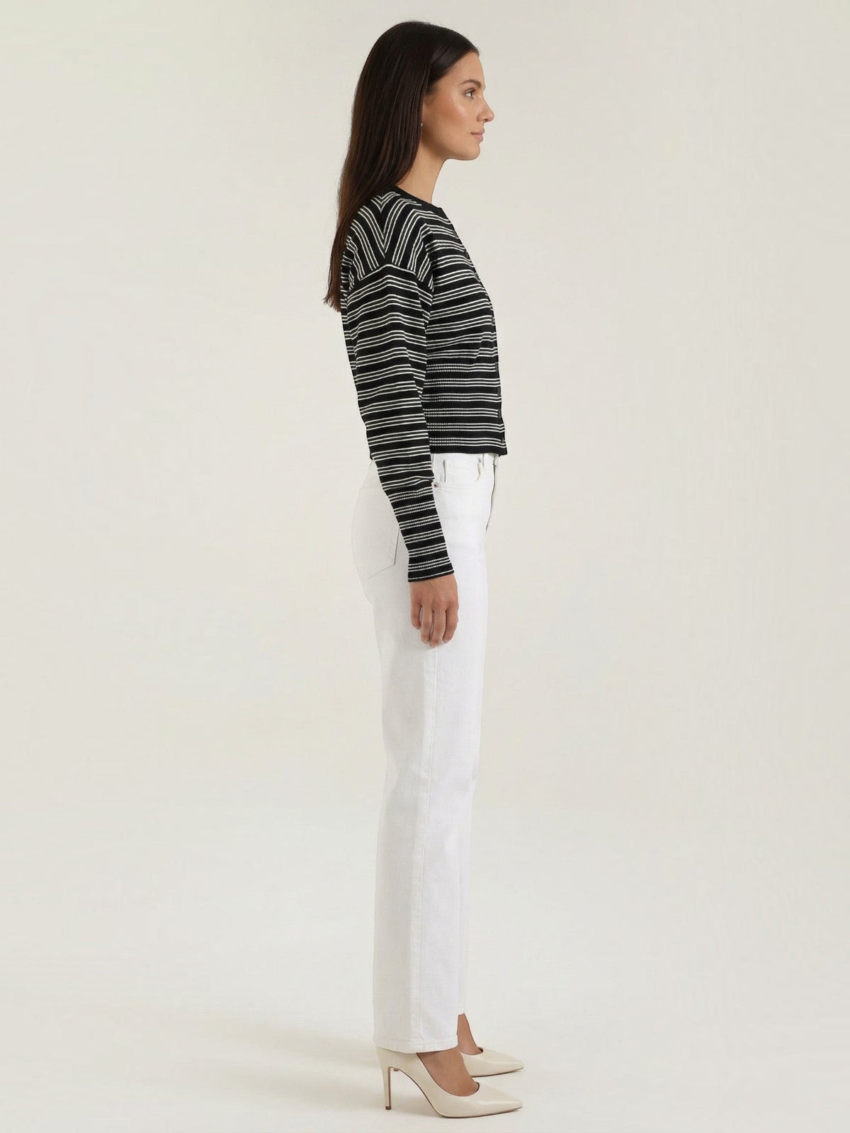 Ida Striped Knit Cardigan