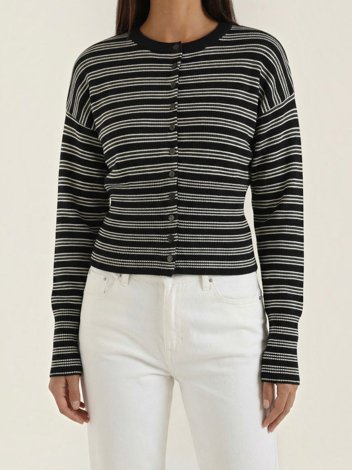 Ida Striped Knit Cardigan