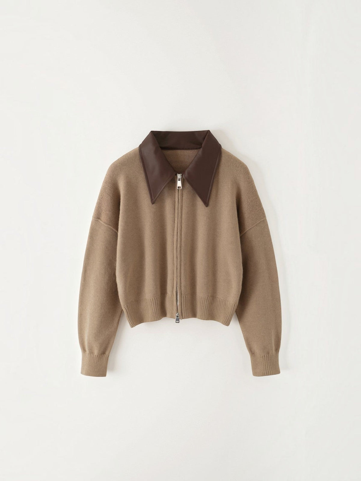 Irene Contrast Collar Oversized Cardigan