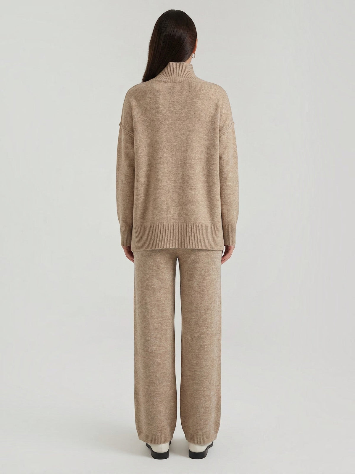 Jean Turtleneck Sweater and Knit Pants Set