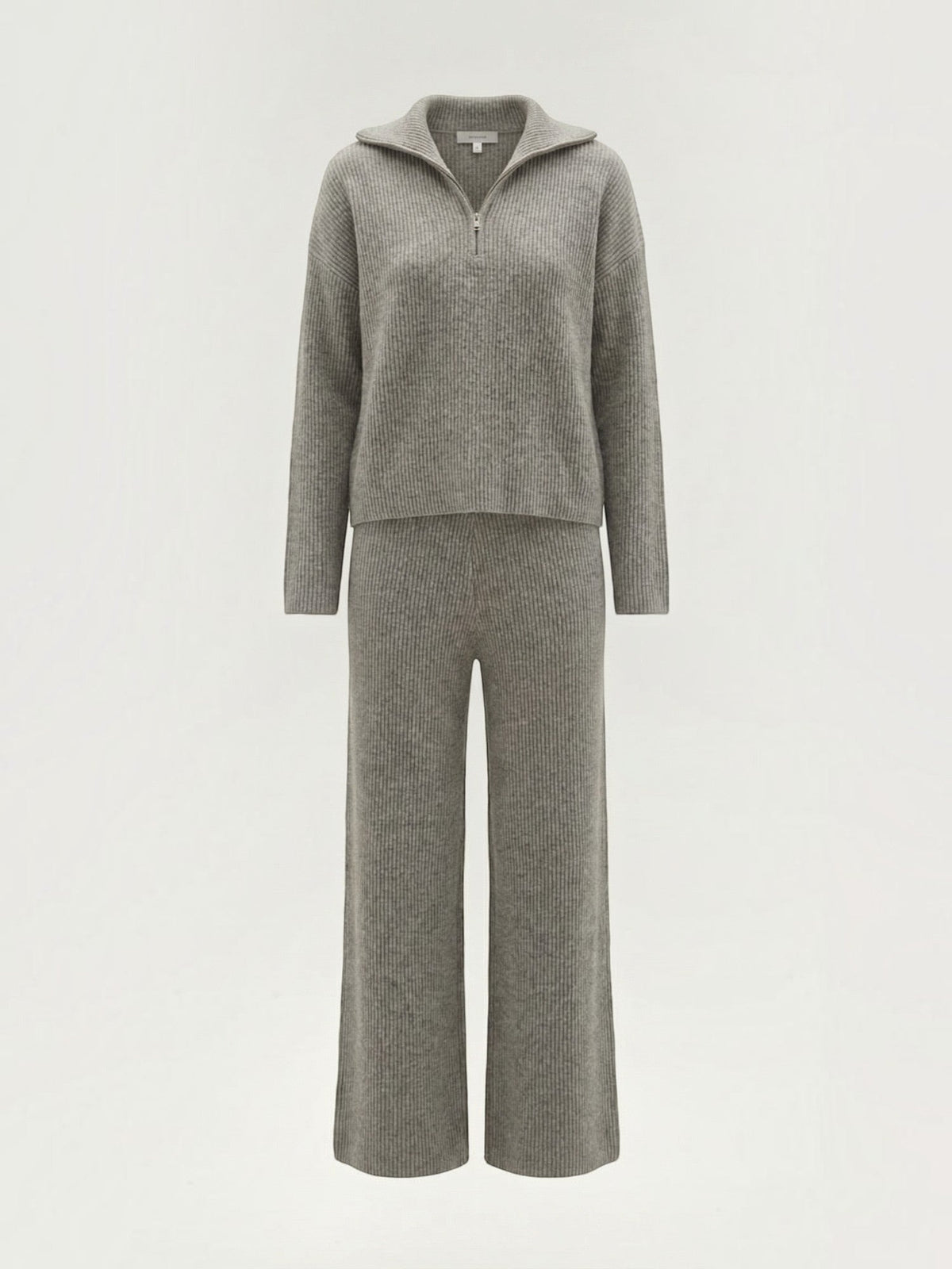 Joan Half Zip Sweater and Ribbed Pants Set