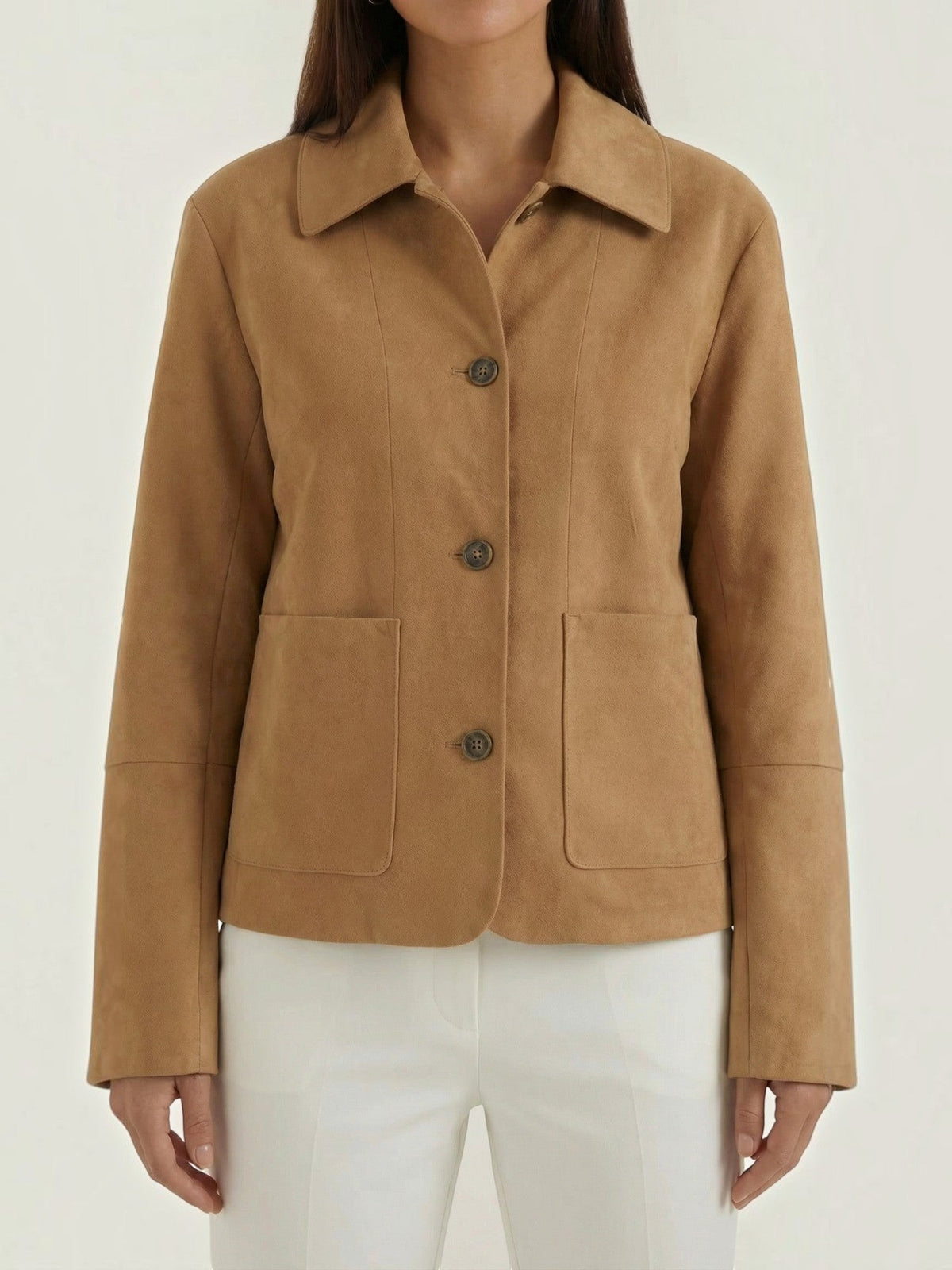 Julie Shirt Collar Patch Pocket Jacket