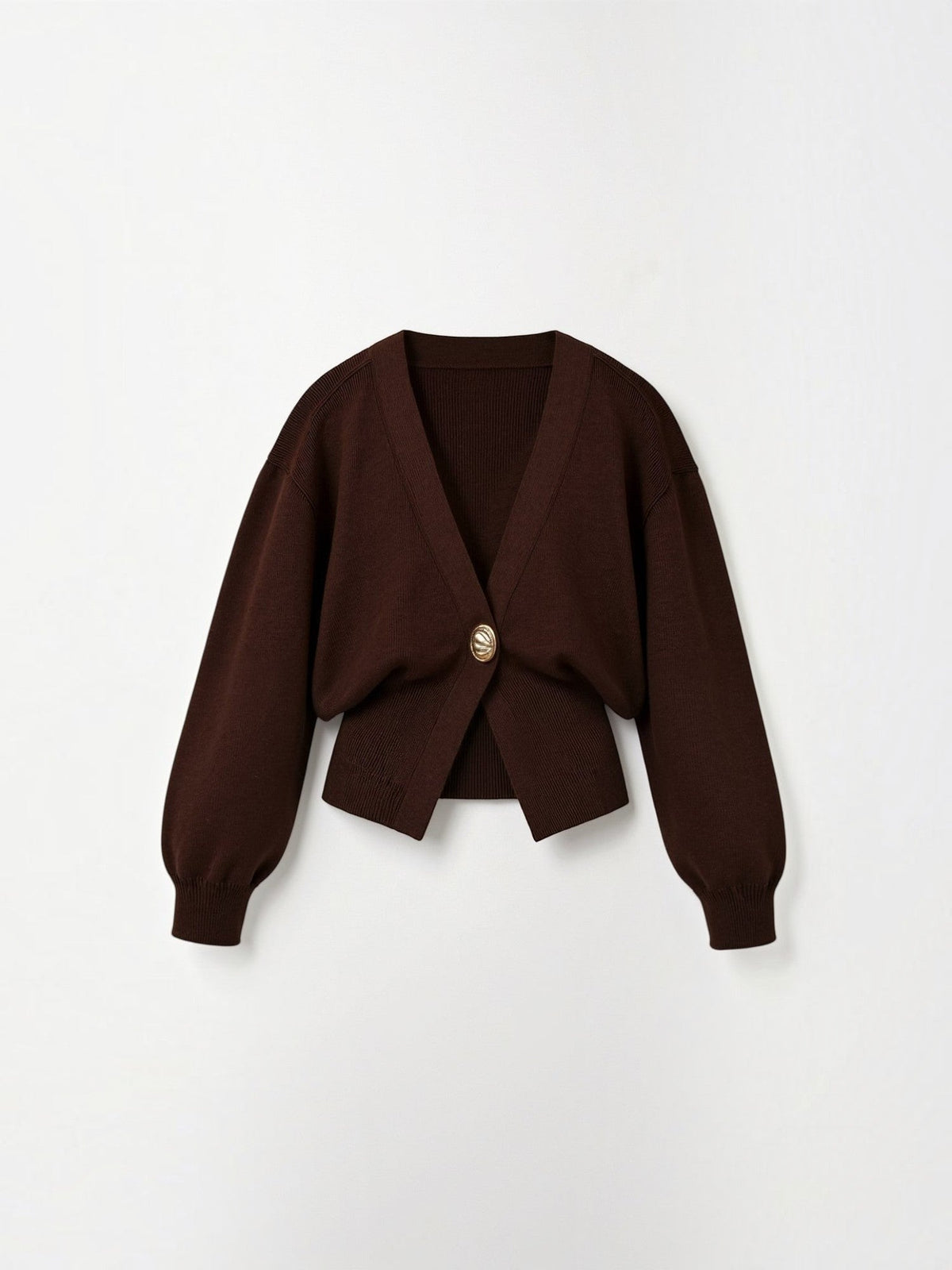 Kathleen Balloon Sleeve V Neck Cardigan