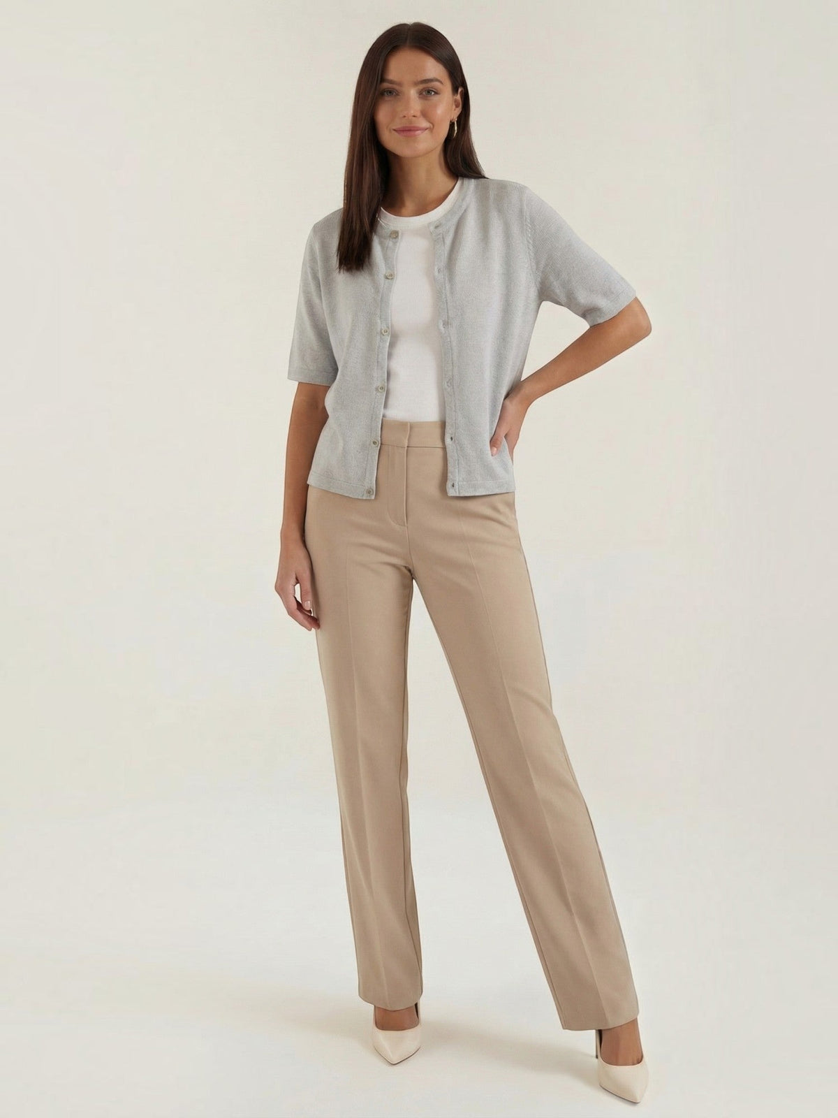 Kathryn Short Sleeve Button Cardigan
