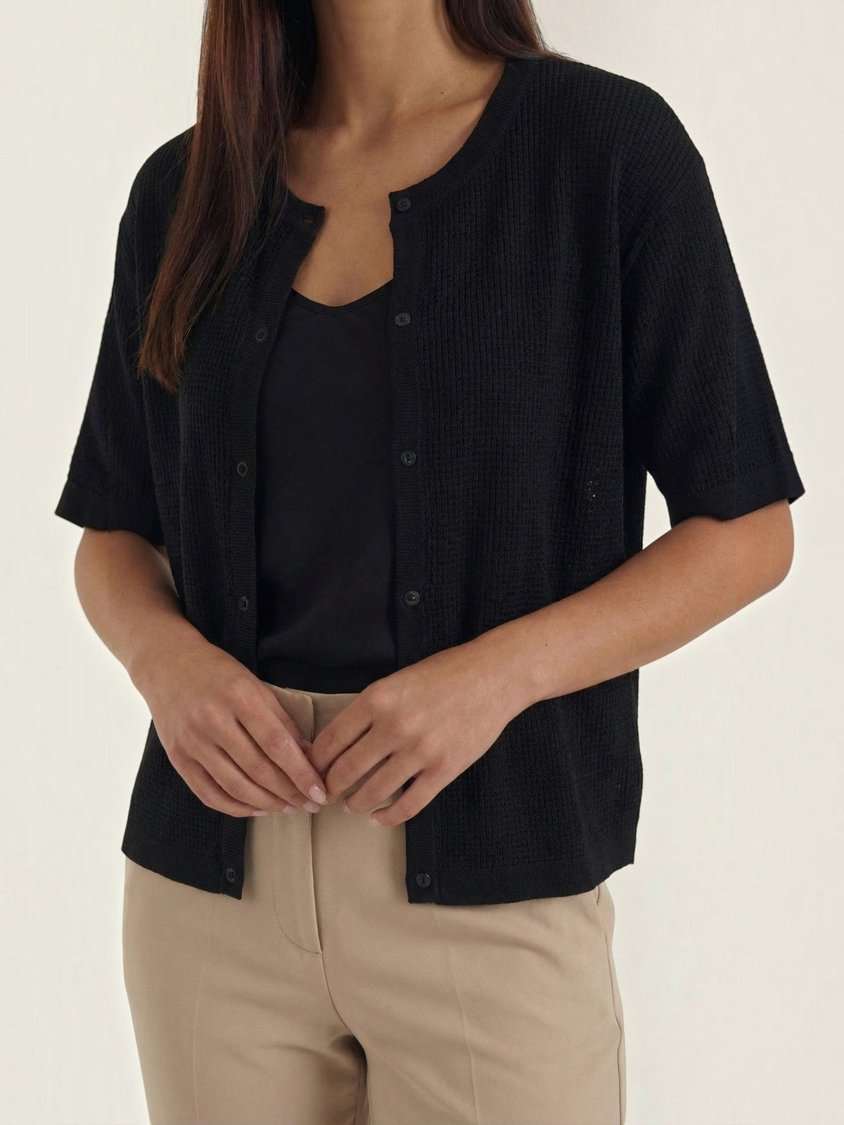 Kathryn Short Sleeve Button Cardigan