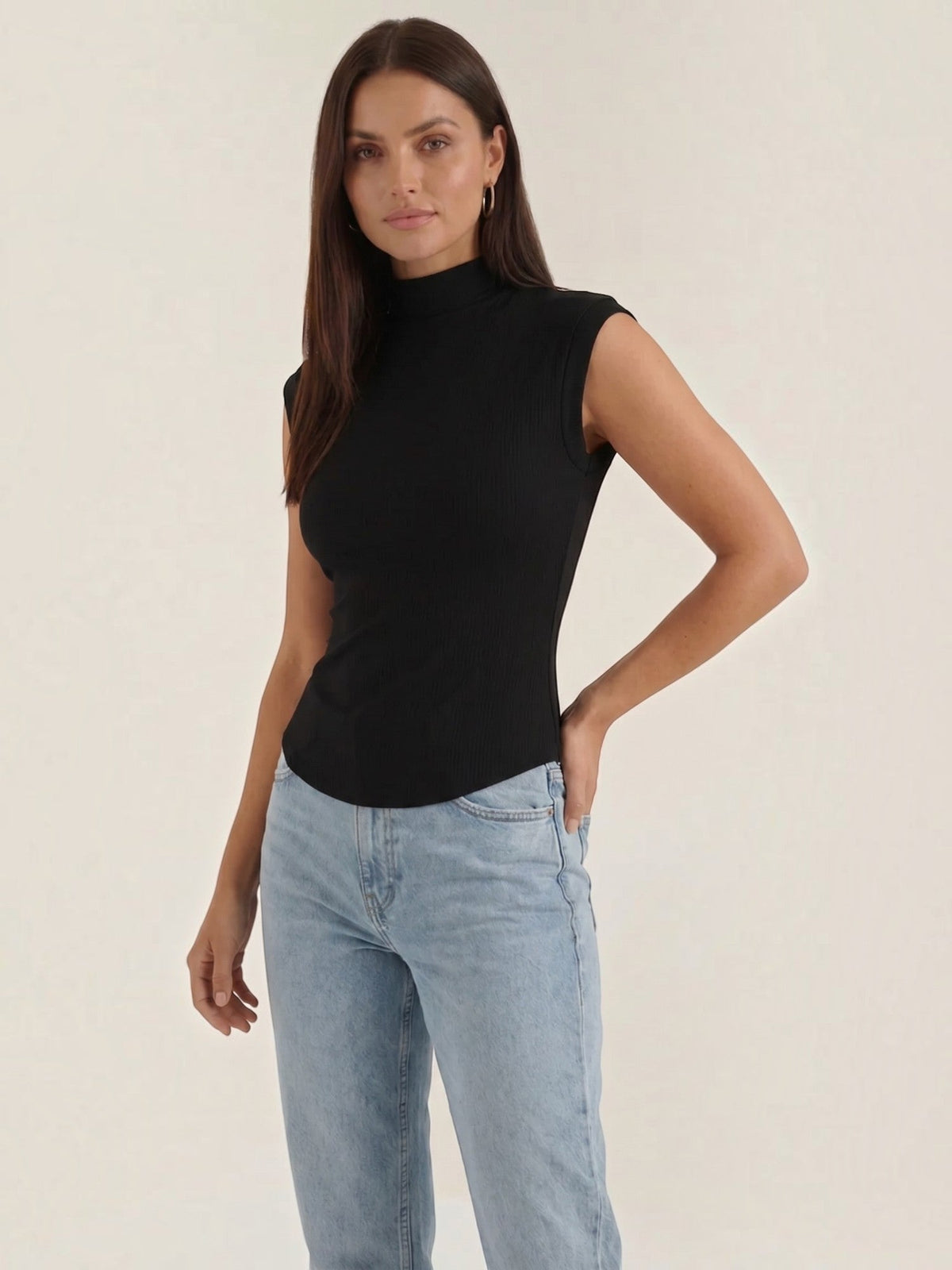 Cassandra Ribbed Turtleneck Top