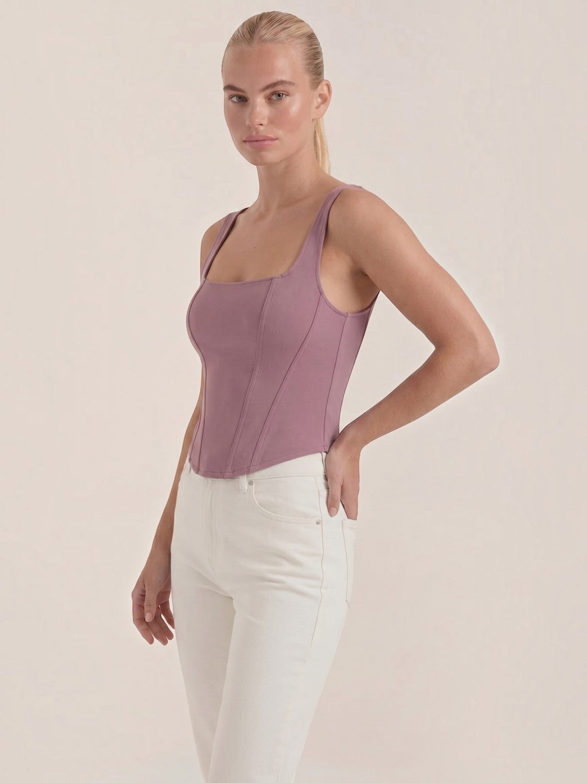 Eloise Corset Style Square Neck Tank Top