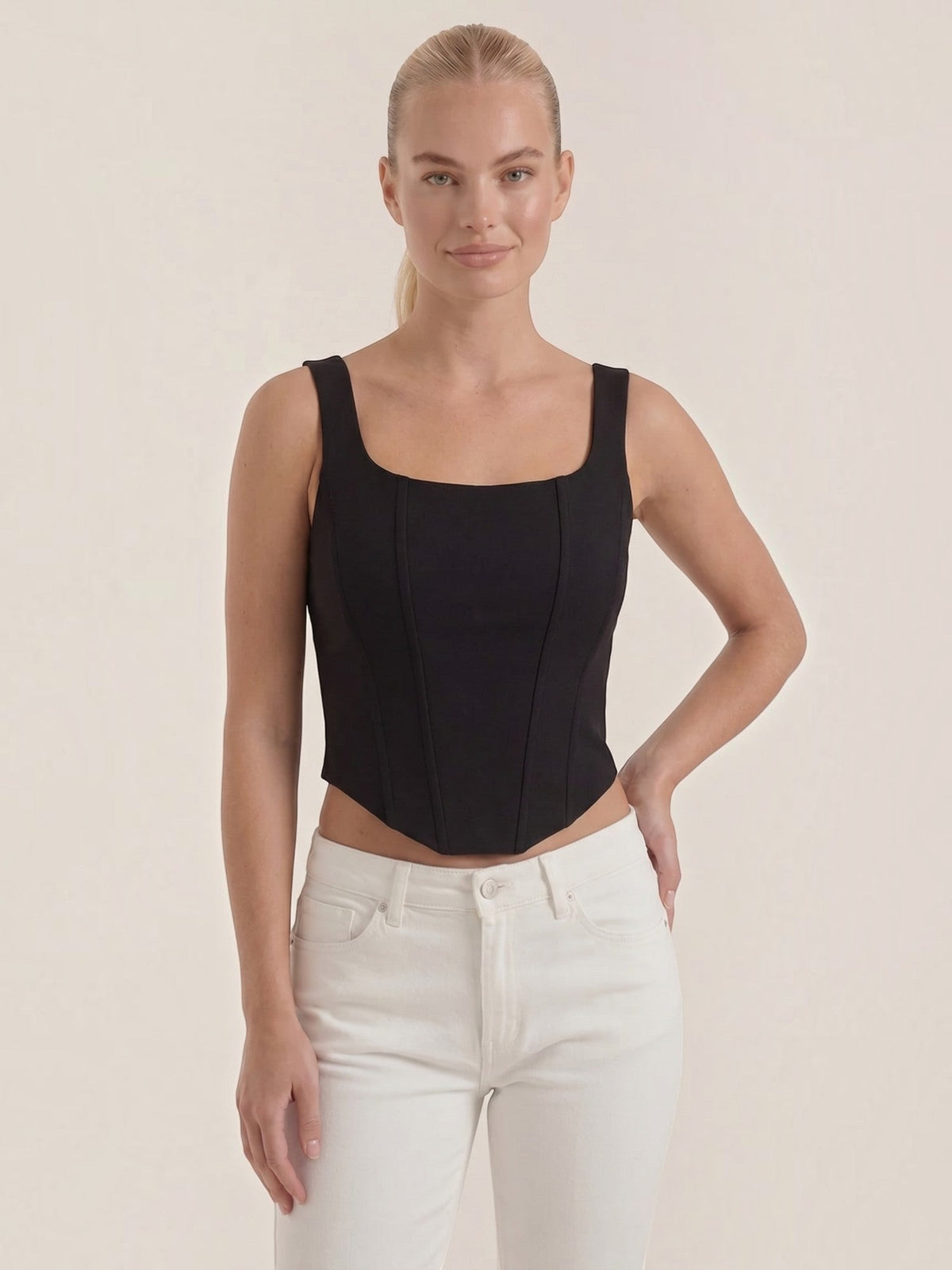 Eloise Corset Style Square Neck Tank Top