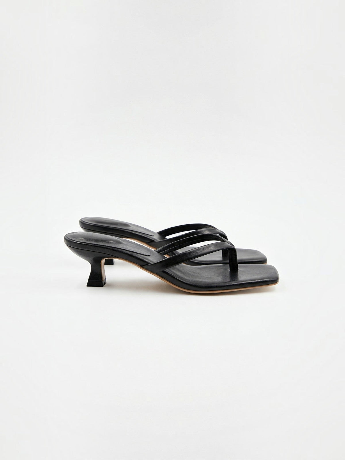Amanda Square Toe Kitten Heel Sandals